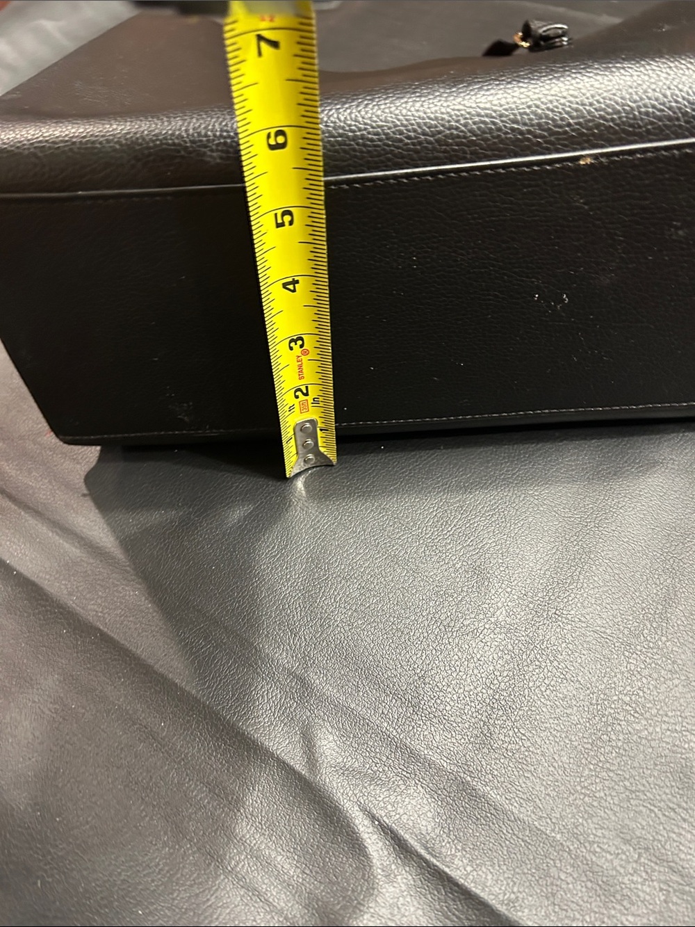Coach Black Leather Tote with Gold Logo and Tag - Picture 15 of 17